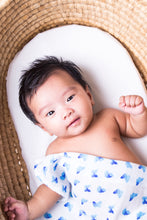 Load image into Gallery viewer, Blue Butterfly Organic Swaddle