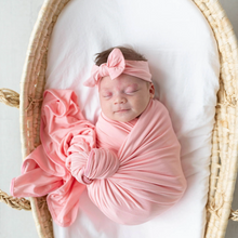 Load image into Gallery viewer, Swaddle Blanket, Hat & Headband Set (Newborn - 3 mo.) - Pink