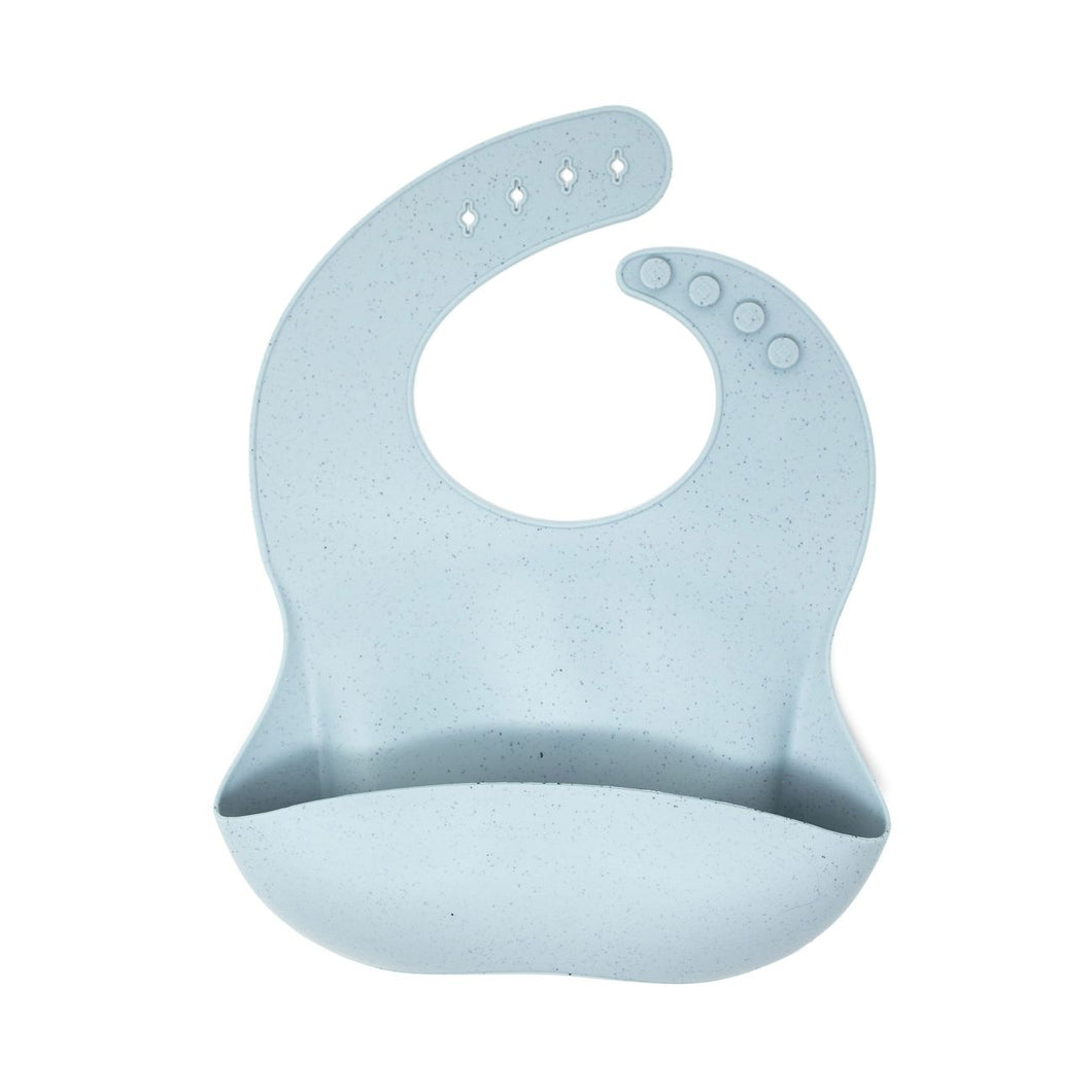 Silicone Baby Meal Bib - Sea Foam Speckled