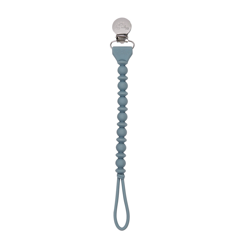 Grey Sweetie Strap™ - Beaded Teether & Pacifier Clip