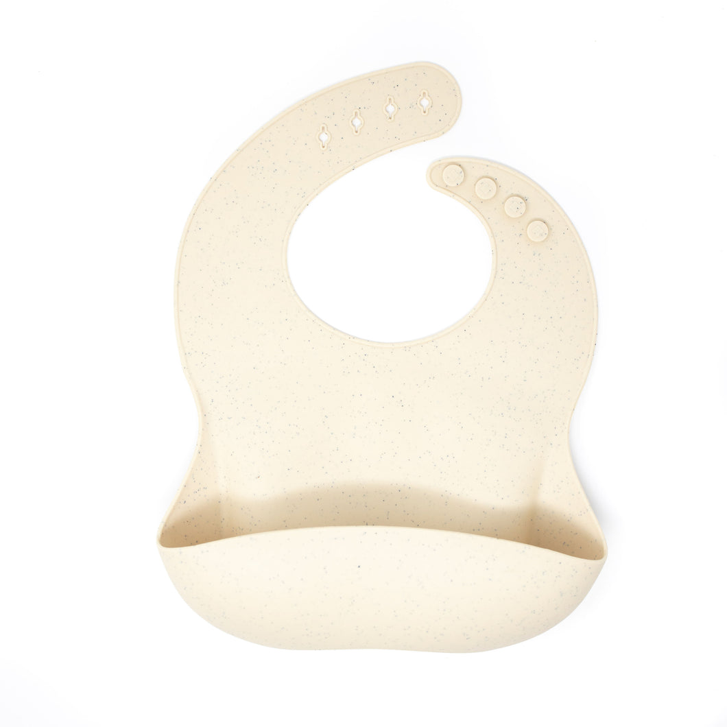 Silicone Baby Meal Bib - Navajo Beige Speckled