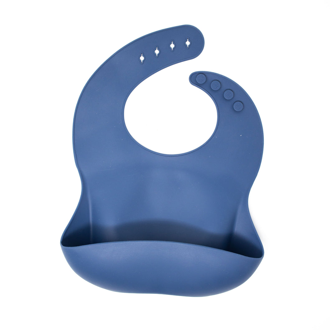 Silicone Baby Meal Bib - Navy