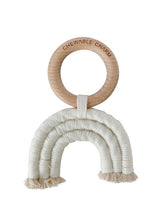 Load image into Gallery viewer, Rainbow Macrame Teether- Cream
