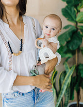 Load image into Gallery viewer, Rainbow Macrame Teether- Cream
