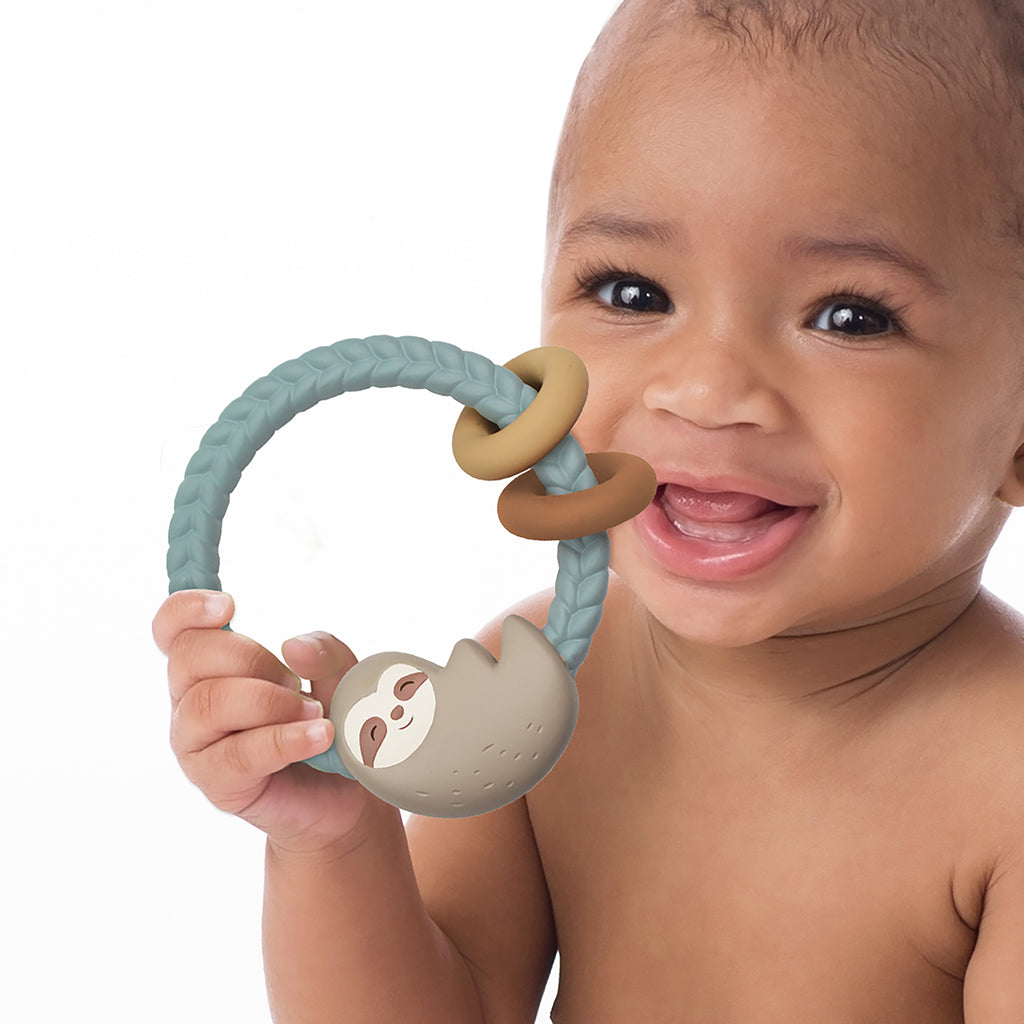 Sloth Ritzy Rattle™ with Teething Rings