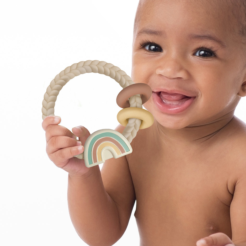 Rainbow Ritzy Rattle™ with Teething Rings